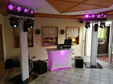 Technik Aufbau im Wintergarten